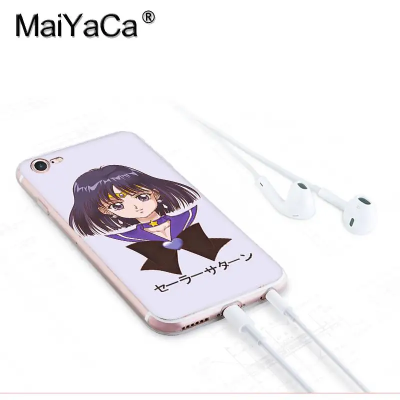 Чехол MaiYaCa для iphone 7 6 X модный прозрачный чехол Сейлор Мун Сатурн iPhone 8 6S Plus XS XR