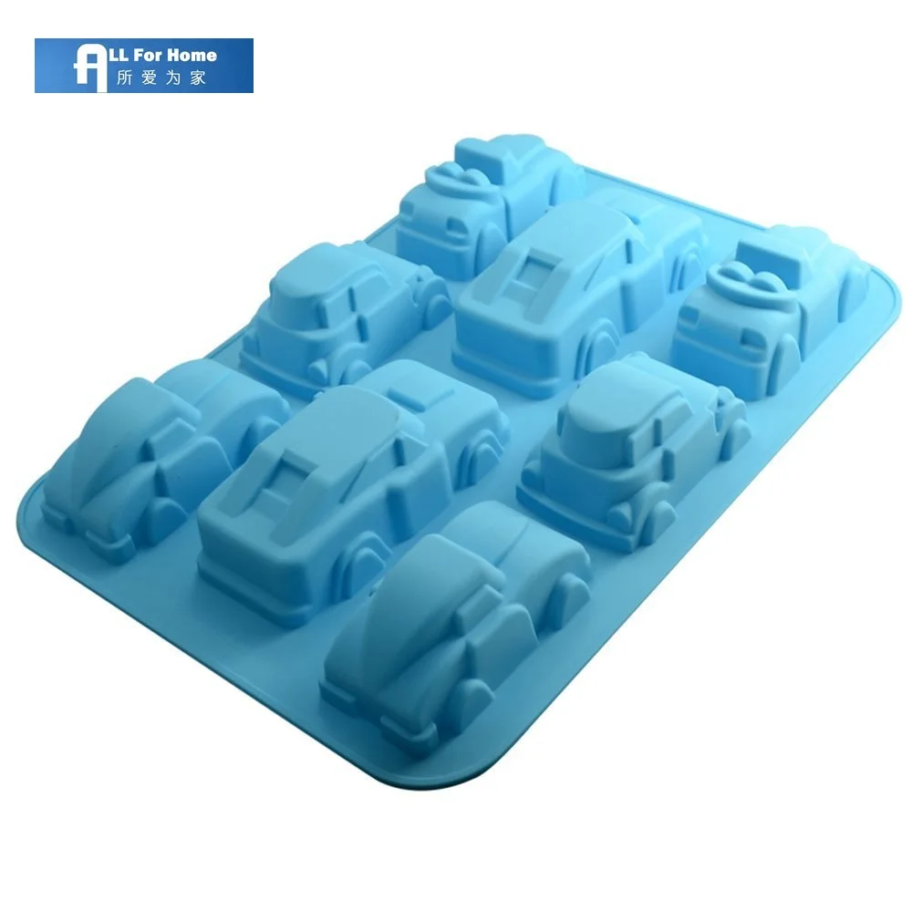 8 отверстий 3D силиконовая форма для выпечки тортов в автомобиле мыла торта diy