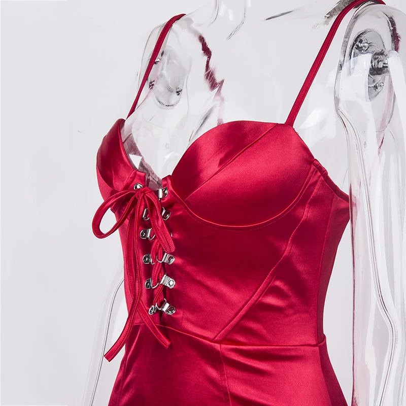 Сексуальные клубные платья облегающее красное женское платье средней длины