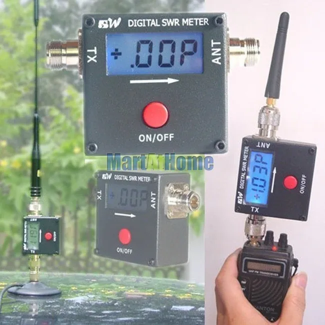 Бесплатная доставка Мини Цифровой измеритель мощности и SWR 120 Вт а VHF/UHF для Yaesu FT