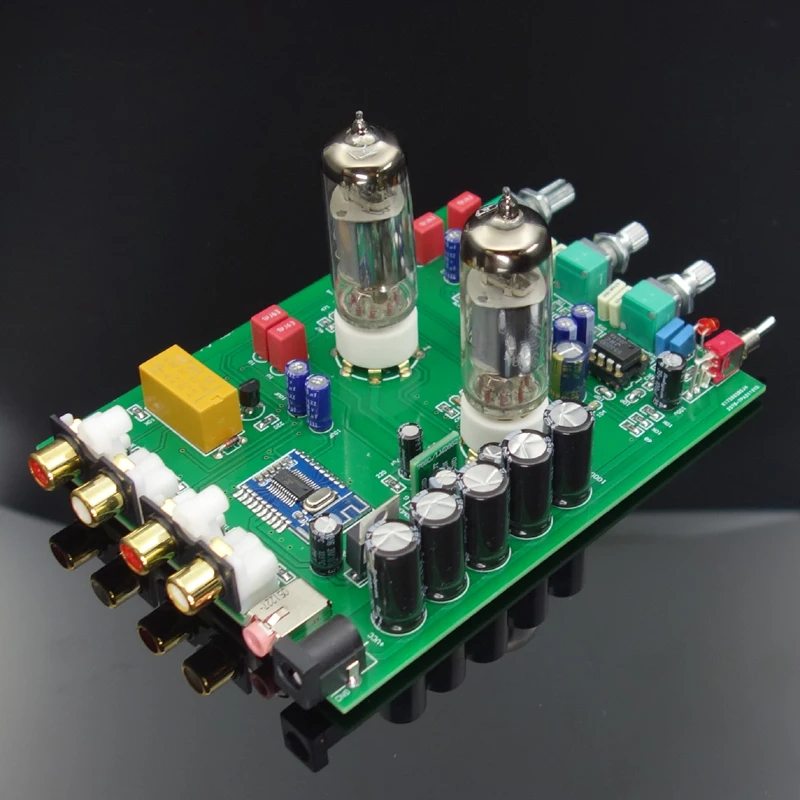 DC12V NE5532+ 6J5 Bluetooth 4,2 уровень температуры 2 тон ВЧ бас Отрегулируйте ламповый предусилитель усилитель