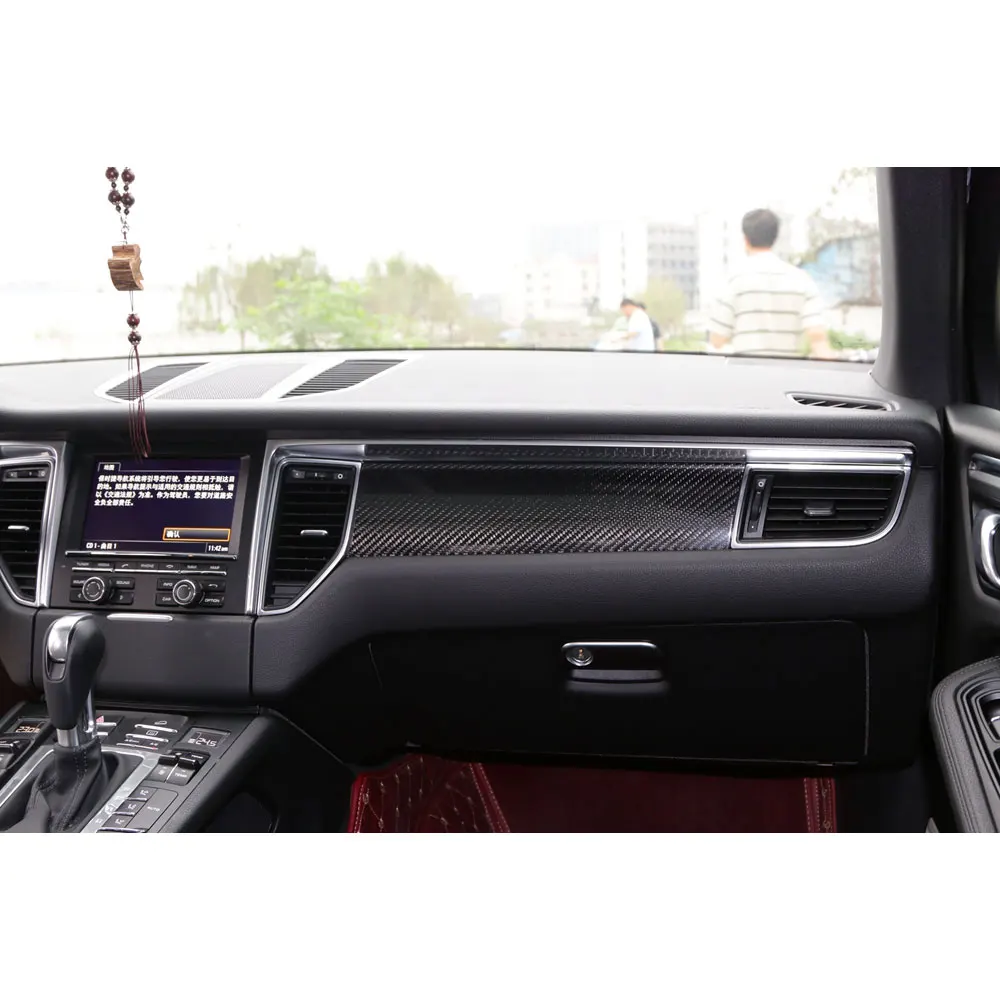 Для Porsche Macan 2014 ~ 2018 натуральное углеродное волокно внутренняя декоративная
