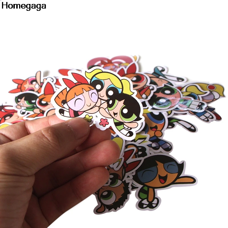 Homegaga 36 шт. Powerpuff девочки дети пастеры diy косплей блокнот с рисунком телефон ноутбук велосипед Скрапбукинг наклейки D2014