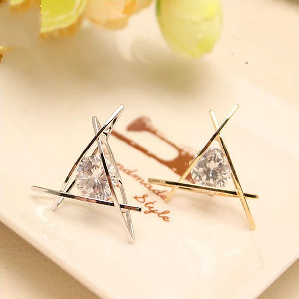 Роскошные серьги-гвоздики для женщин с золотым/серебряным покрытием | Украшения