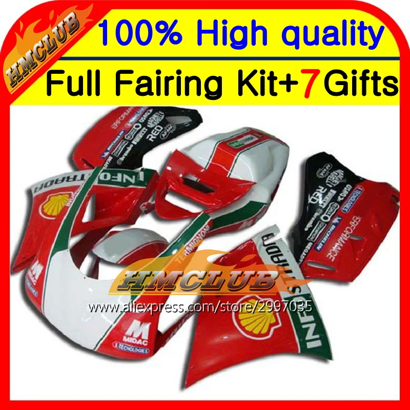 

Корпус для DUCATI 748 916 996 998 красный белый 96 97 98 99 00 01 02 5HM54 96-02 1996 1997 1998 новый красный зеленый 2000 2001 2002 обтекатель