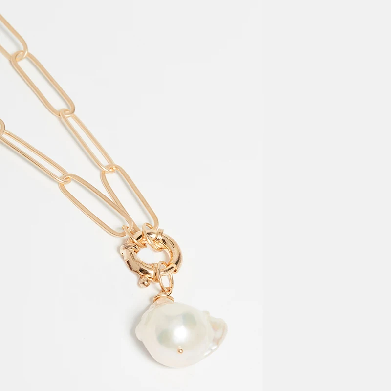 Лучший друг vsco девушка collares de moda цепочка культивированный настоящий натуральный жемчуг пресноводный жемчуг кулон бритва ожерелье для женщин
