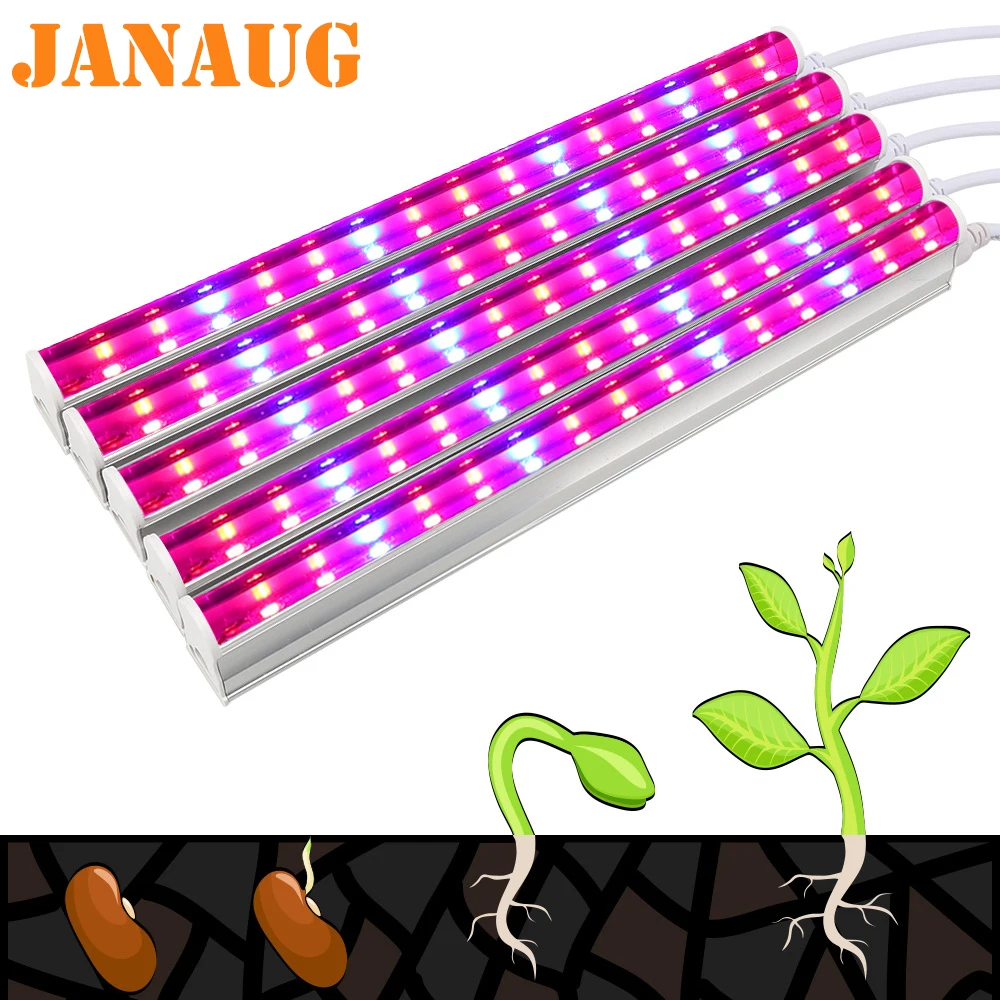 

LED Grow Light Strip High Brightness 5730 Extendable Grow T5 Tube Lights Full Spectrum for Indoor Plant Hydroponics Greenhouse