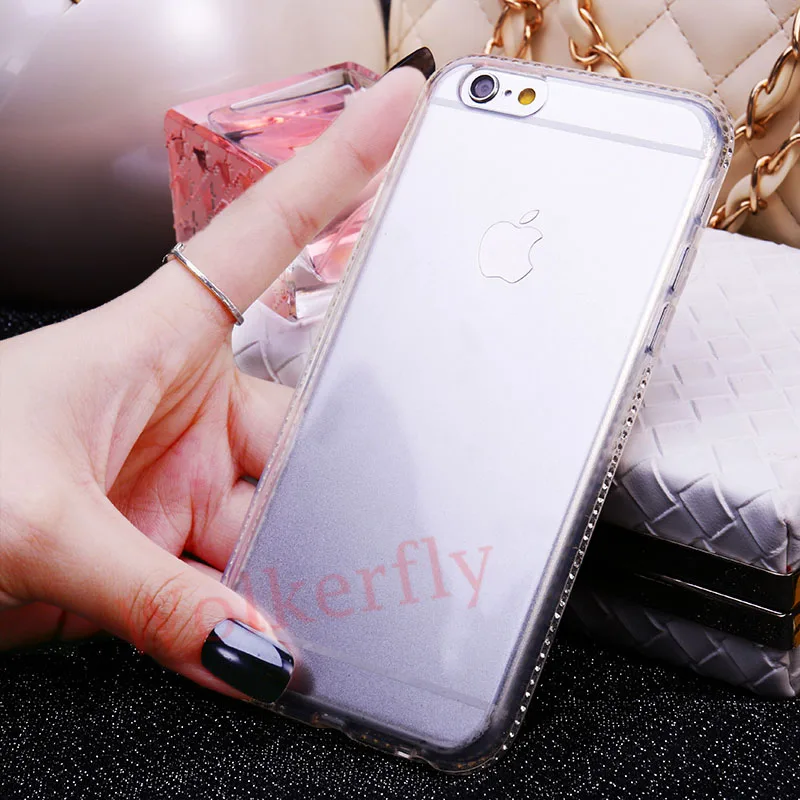 Clear White Прозрачные чехлы со стразами для huawei mate 20 lite P8 P9 P20 Lite Nova 3 3i P Smart Plus Y6 Y9 на Honor 8X9 Lite мягкий чехол из ТПУ - Цвет: Clear White