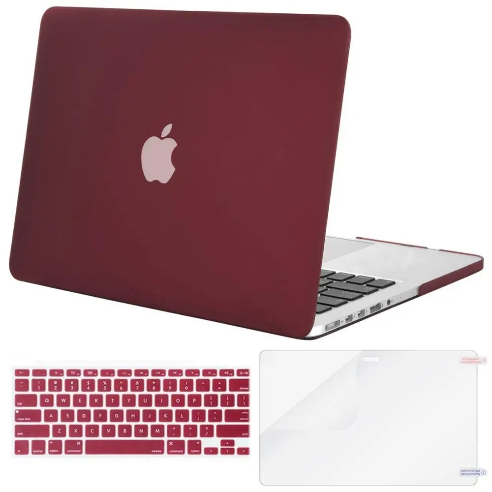 MOSISO ноутбук матовая поверхность чехол для ноутбука Macbook Air 13 Pro 13 retina A1502 выпуск 2013 Тетрадь заменить для переноски Чехол - Цвет: Marsala Red