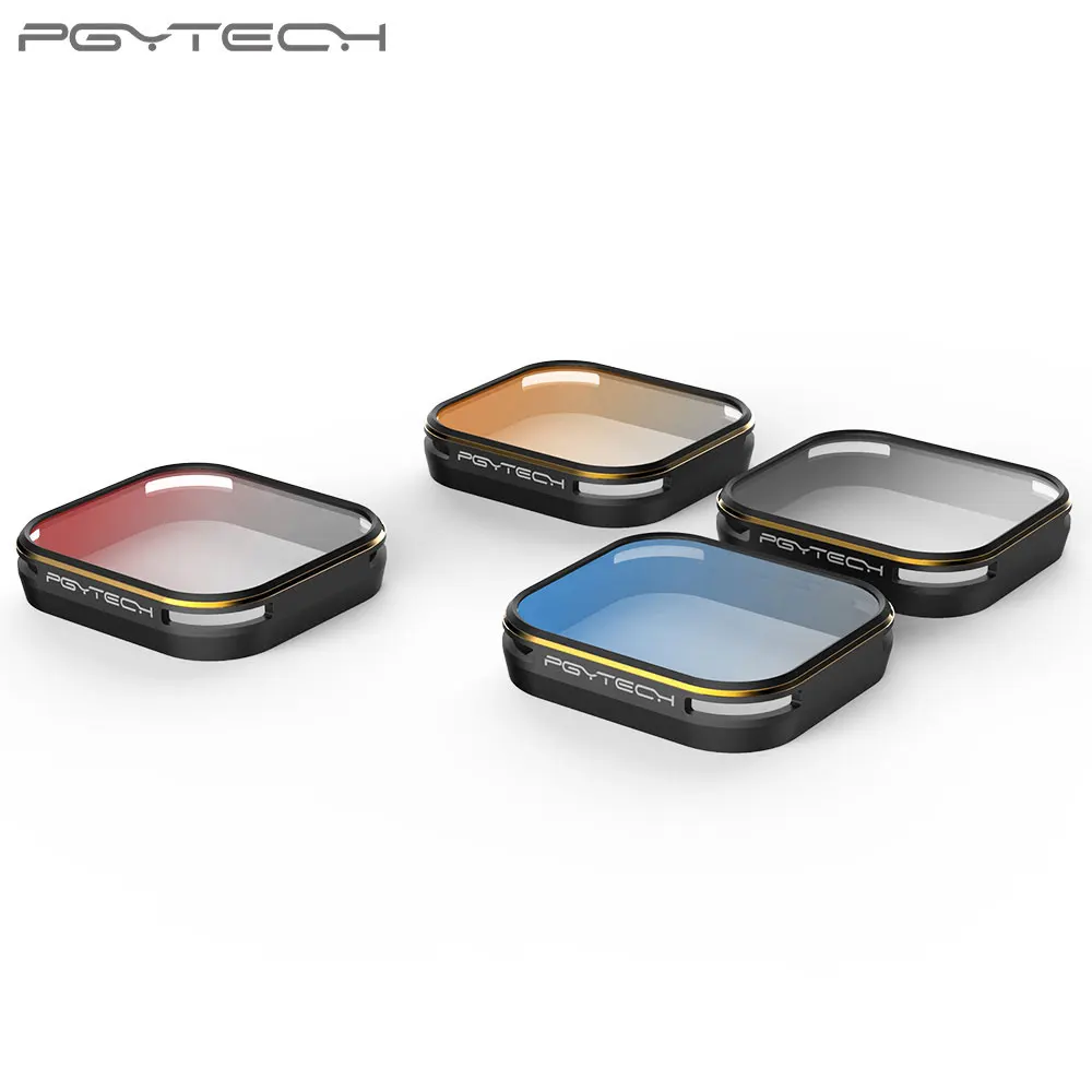 PGYTECH Gopro 5 фильтр для объектива с золотыми краями градиентный цвет серый/оранжевый/синий/красный и 4 шт. набор