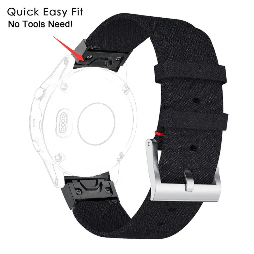 YOOSIDE ДЛЯ Fenix 5X/5X Plus Quick Fit Sweatproof 26 мм нейлоновый сменный ремешок для Garmin Fenix 3/D2 Charlie/Descent Mk1