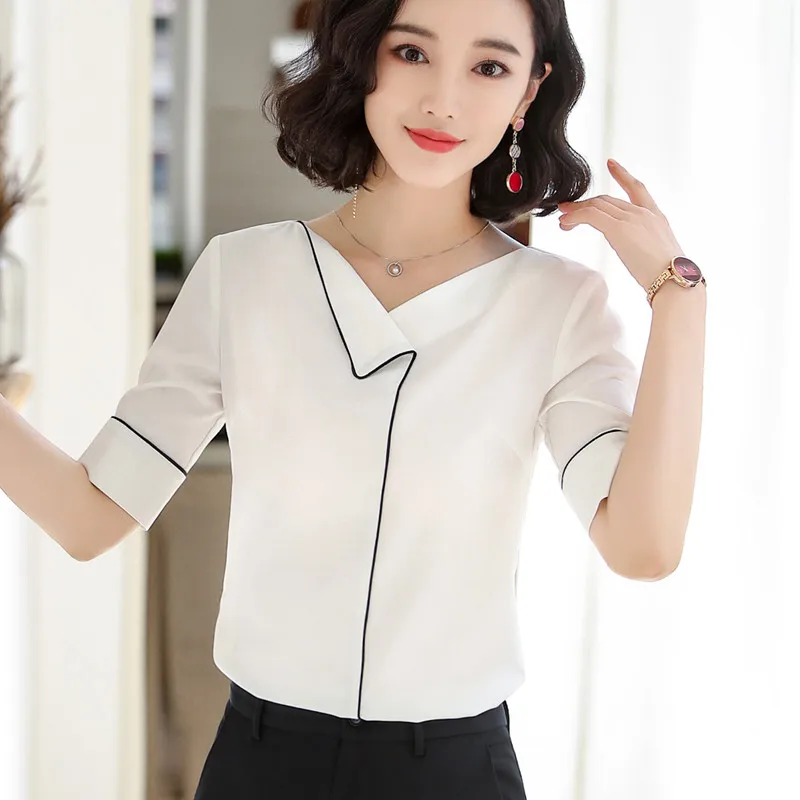 Модные новые летние темпераментные профессиональные женские топы и блузки Naviu с