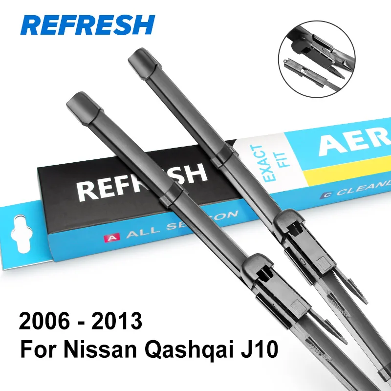 REFRESH Щетки стеклоочистителя для Nissan Qashqai J10 J11 Точная установка 2006 2007 2008 2009 2010 2011 2012 2013 - Цвет: 2006 - 2013 ( J10 )