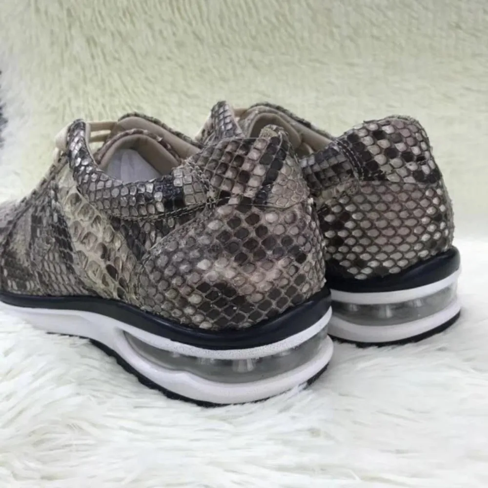 Мужские туфли из 100% натуральной кожи питона высококачественные спортивные