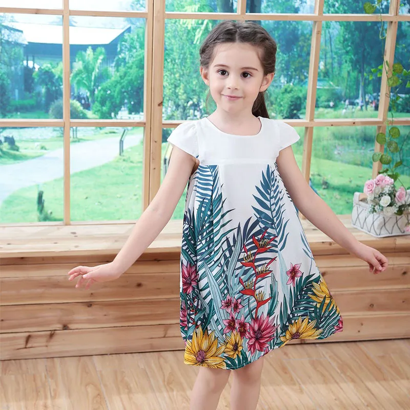 Girls Dress Summer 2019 Little A-line Print Children Clothes Kids Casual Dresses For 3-8 Years | Детская одежда и обувь