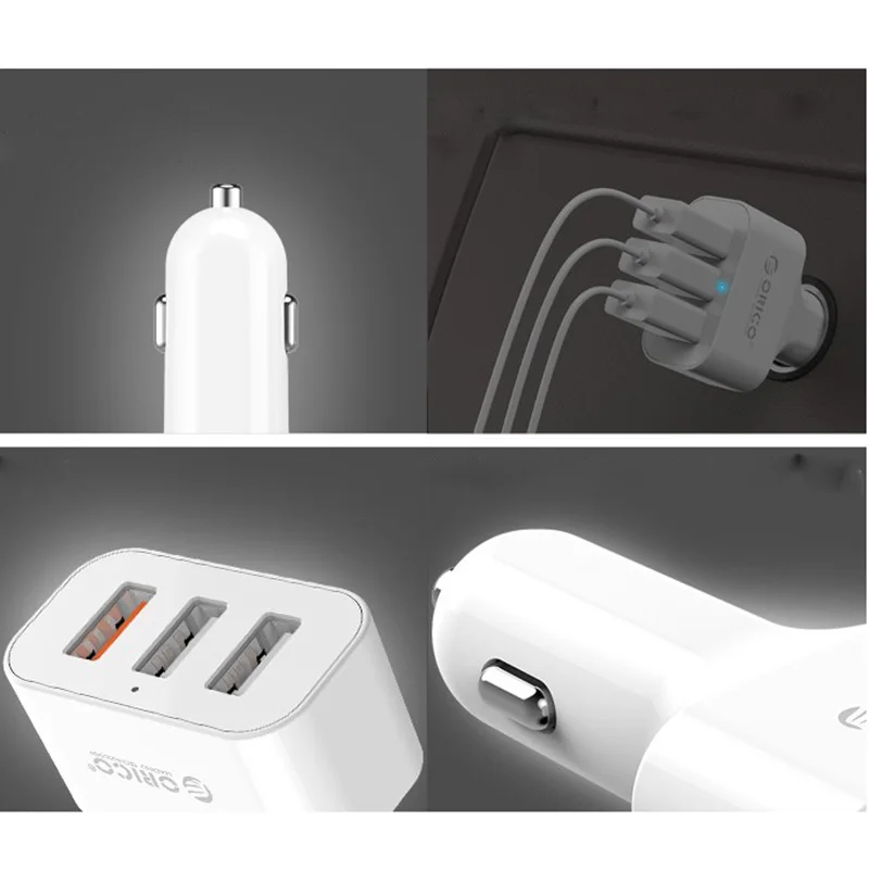 Автомобильное зарядное устройство быстрое прикуриватель 3 порта Usb разветвитель