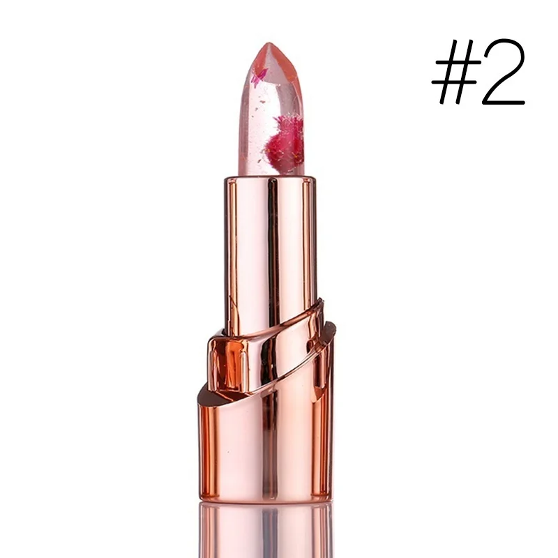 02 Цветочная помада, меняющая цвет, матовый бальзам для губ Maquiagem Make Up Rouge A Levre, матовое длительное увлажнение - Цвет: 02