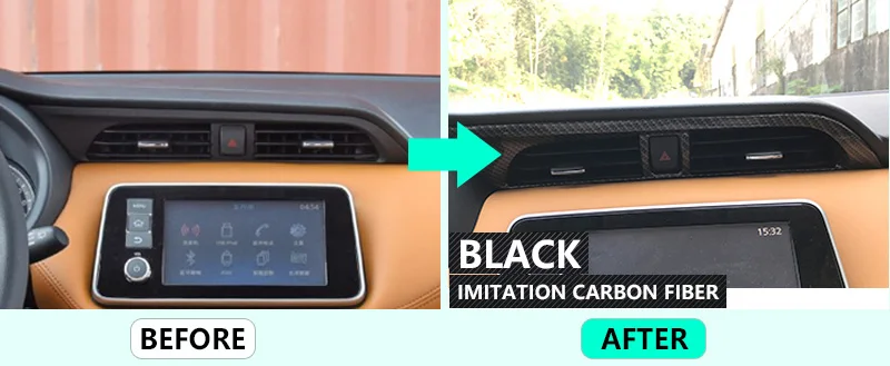 for Nissan Kicks Luxury High Quality Carbon Fiber Chrome AC Air Outlet Cover 2016 2017 2018 2019 Car Accessories Stickers | Автомобили и