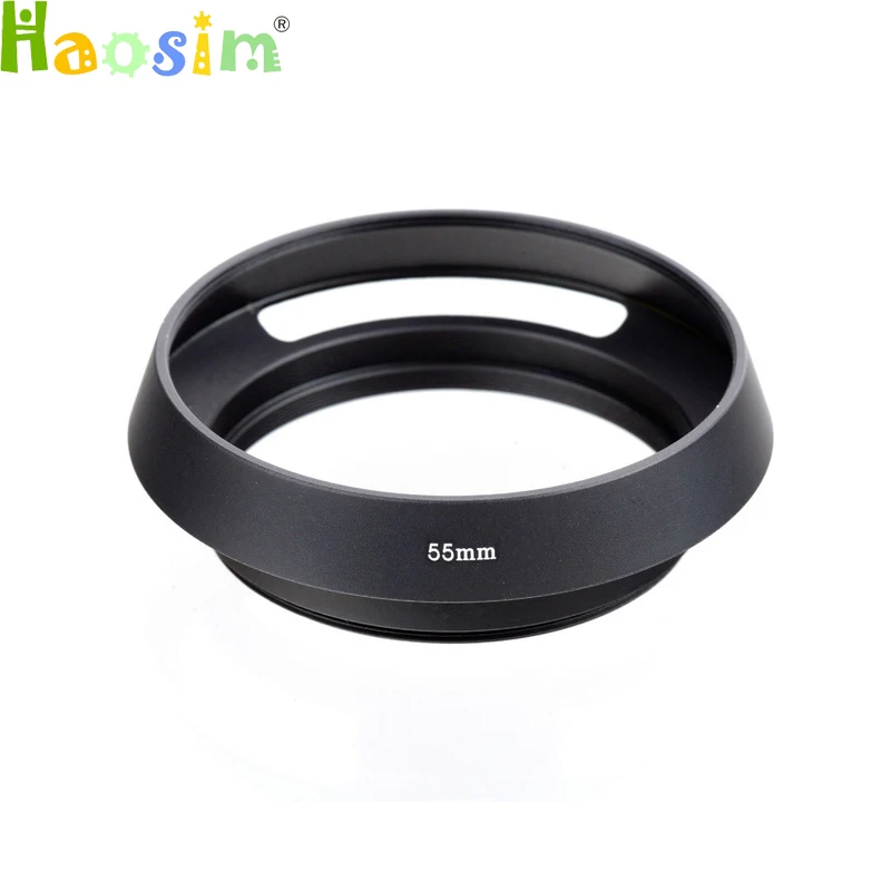 

New 40.5 43 46 49 52 55 58 62 67mm Black Vented Curved Metal camera lens Hood for Leica M for camera Pentax for S&ny for Olympus