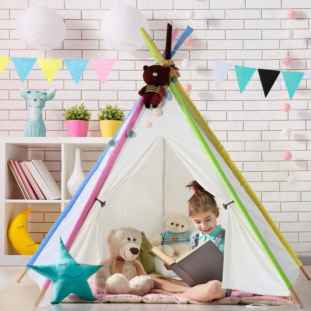 Палатка-вигвам для детей детская игровая палатка с напольным ковриком