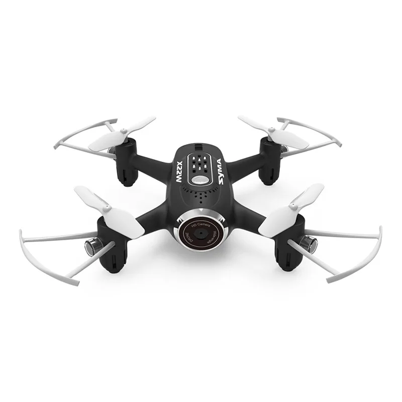 Syma X22W Wifi FPV Карманный Дрон HD камера Безголовый режим RC Дрон с планом полета и управлением приложением белый
