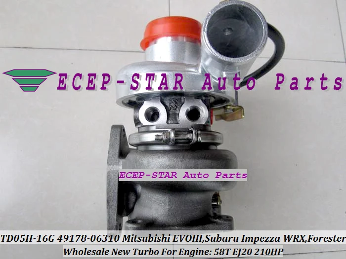 TD05 16G 49178 06310 4412AA092 турбокомпрессор для Mitsubishi EVO 3 III SUBARU Impreza WRX GT555 58T EJ20 2.0L 210HP|turbocharger