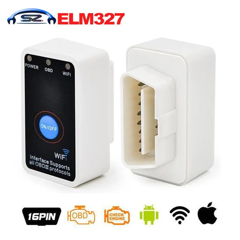 Новейшая версия Супер Мини ELM 327 Wifi с переключателем OBD2 OBDii CAN BUS диагностический