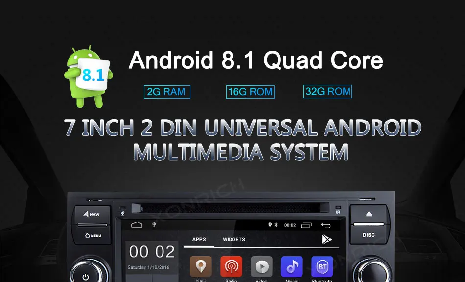 Xonrich Автомобильный мультимедийный плеер Android 8,1 gps для Ford Focus 2 Ford Fiesta Mondeo 4 C-Max S-Max Fusion Transit 2Din Авторадио 4G