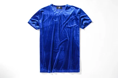 Navy blue Kanye west Мужская Уличная негабаритная велюровая футболка одноцветная модные летние футболки с коротким рукавом в стиле хип-хоп Swag бархатные футболки топы - Цвет: Navy blue