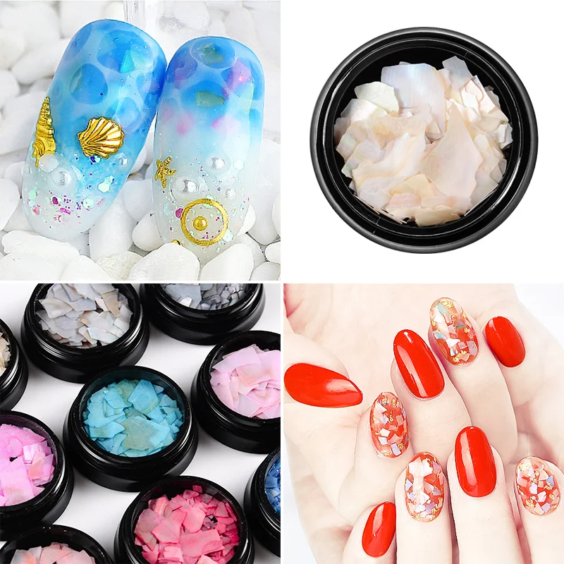 1 коробка нестандартные блестки в виде разбитых ракушек искусственные украшения