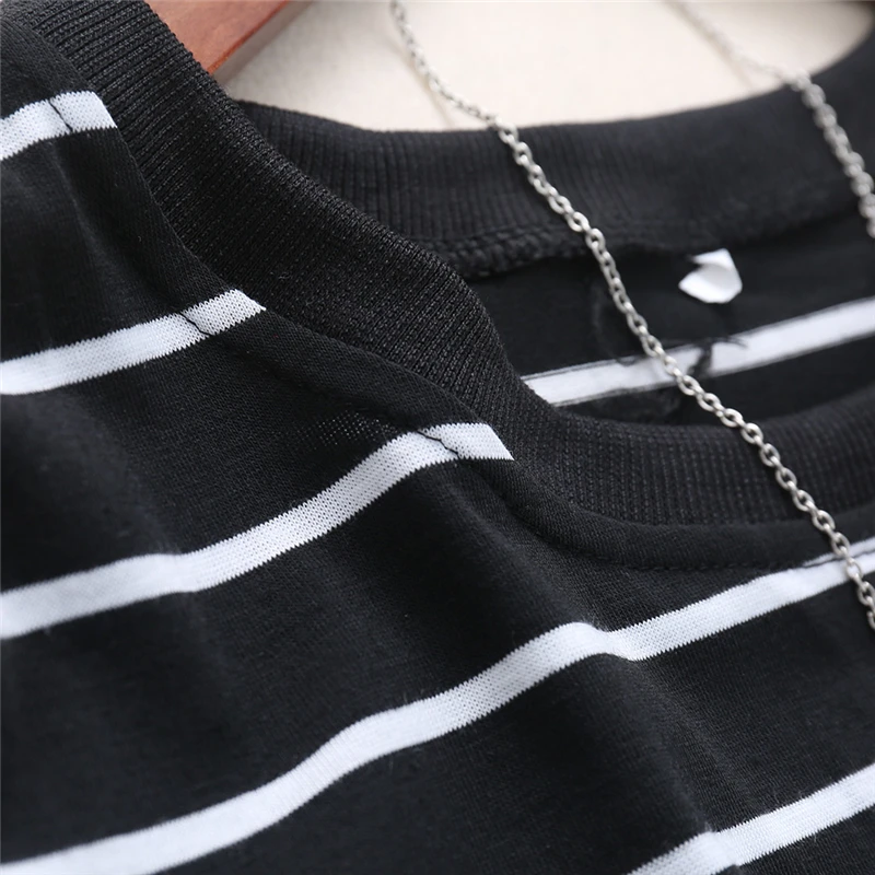 Сексуальное женское платье с коротким рукавом Полосатое вечернее вырезом