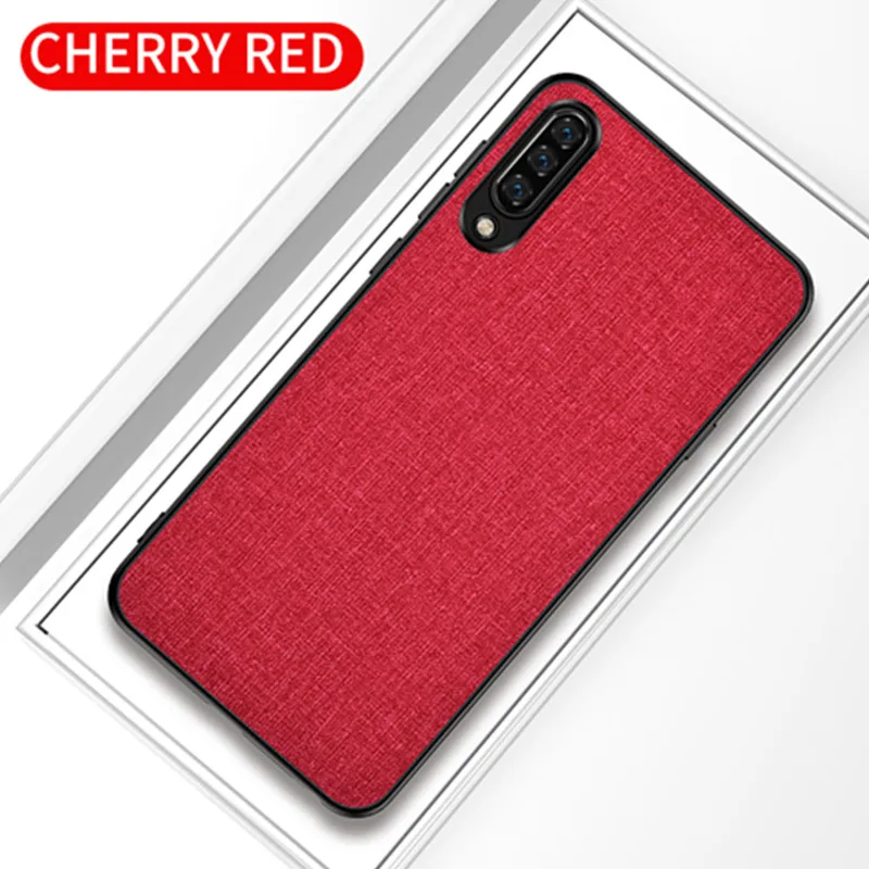 Cherry red Для Xiao mi Red mi K20 чехол для Red mi Note 7 7S Pro go чехол мягкий TPU силиконовый тканевый защитный чехол для Xiaomi mi 9 se - Цвет: Cherry red