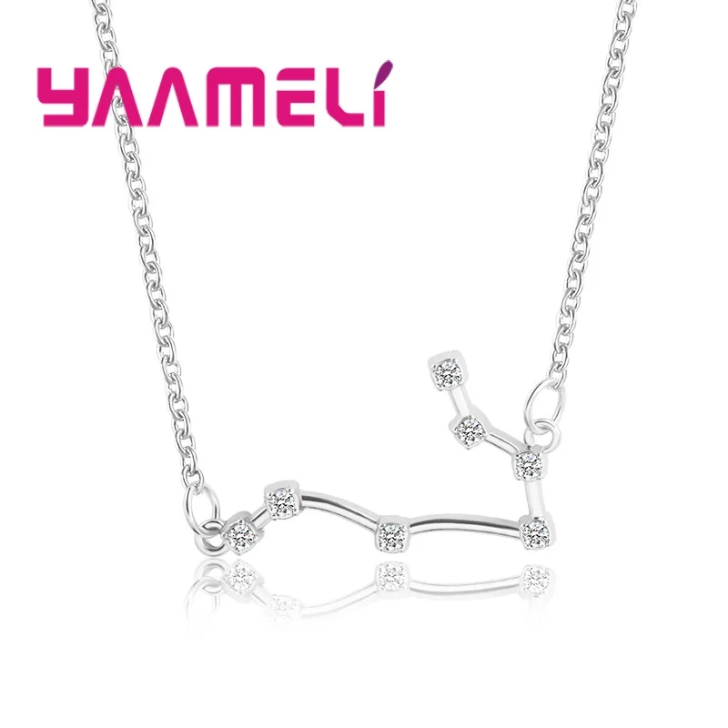 Вечное Созвездие идеальное свадебное Помолвочное ожерелье из стерлингового