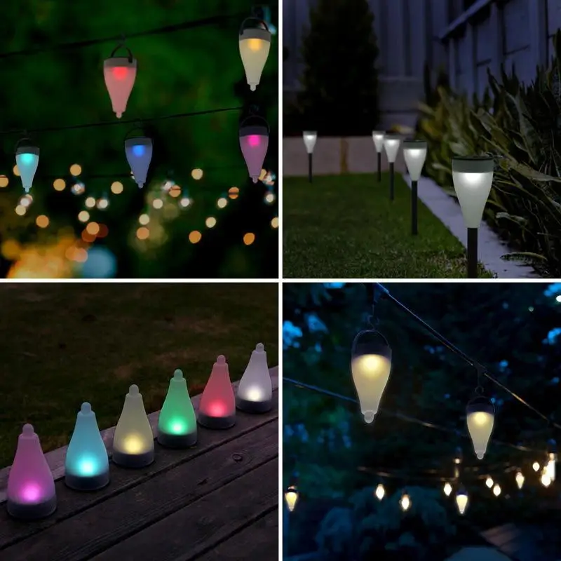 Color Changing Solar Lights Waterproof Outdoor Garden Light with 7 Colors 2 Modes LED Lamp for Yard Path Lawn and Landscape | Освещение