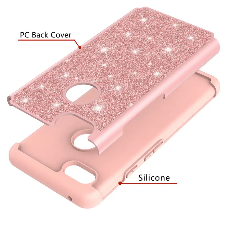 Шикарный Розовый чехол для телефона для Google Pixel 3 3XL чехол Coque Google Pixel 3 XL чехол Гибридный блестящий чехол для Pixel3 чехол Pixel3XL