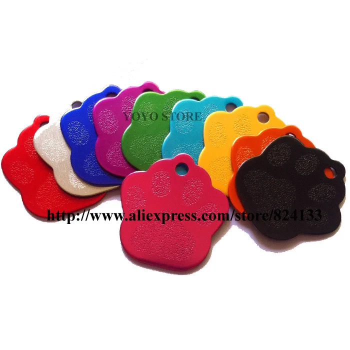 Лидер продаж жетоны для собак в форме лапы домашних животных кошек алюминиевые