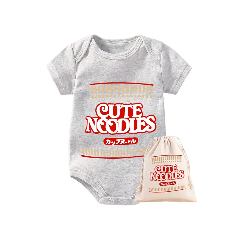 Culbutomind новорожденных Симпатичные Noddles вкусный Еда детское боди Милая одежда для малышей Одежда для новорожденных - Цвет: Армейский зеленый