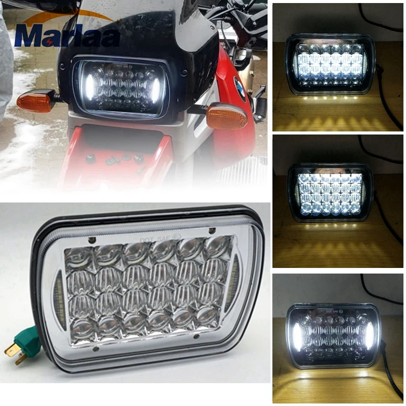 1 шт. 5 ''x 7'' 7 ''xƌ'' светодиодный проектор фары с DRL Для Jeep Wrangler YJ Cherokee XJ