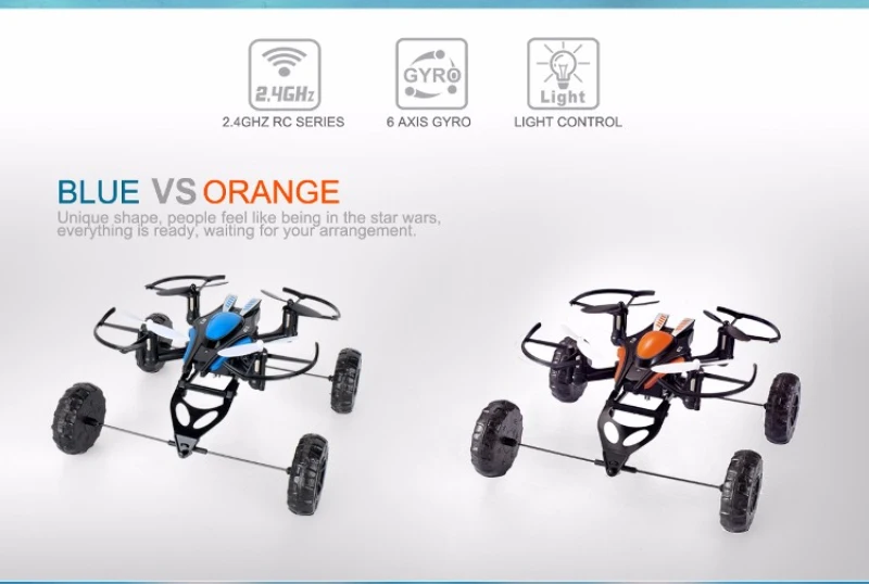 3-в-1 НЛО Квадрокоптер с дистанционным управлением drone JXD503 2,4G 4CH 6 оси мини Водонепроницаемый вертолет наведения дрона с дистанционным управлением Fly Drive Плавание игрушки с дистанционным управлением для подарков