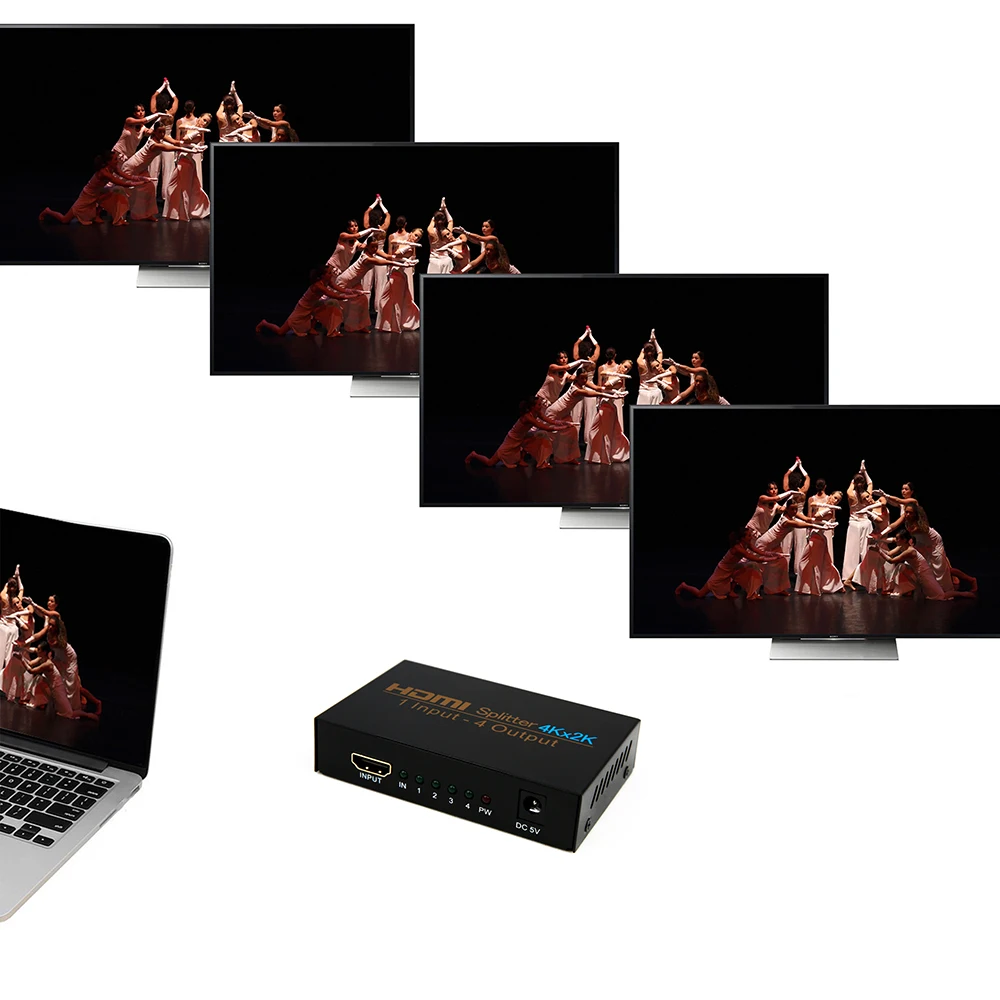 NIERBO коммутатор сплиттера HDMI 1x4 1 Вход 4 Выход K Порты Переключатель 3D для HDTV