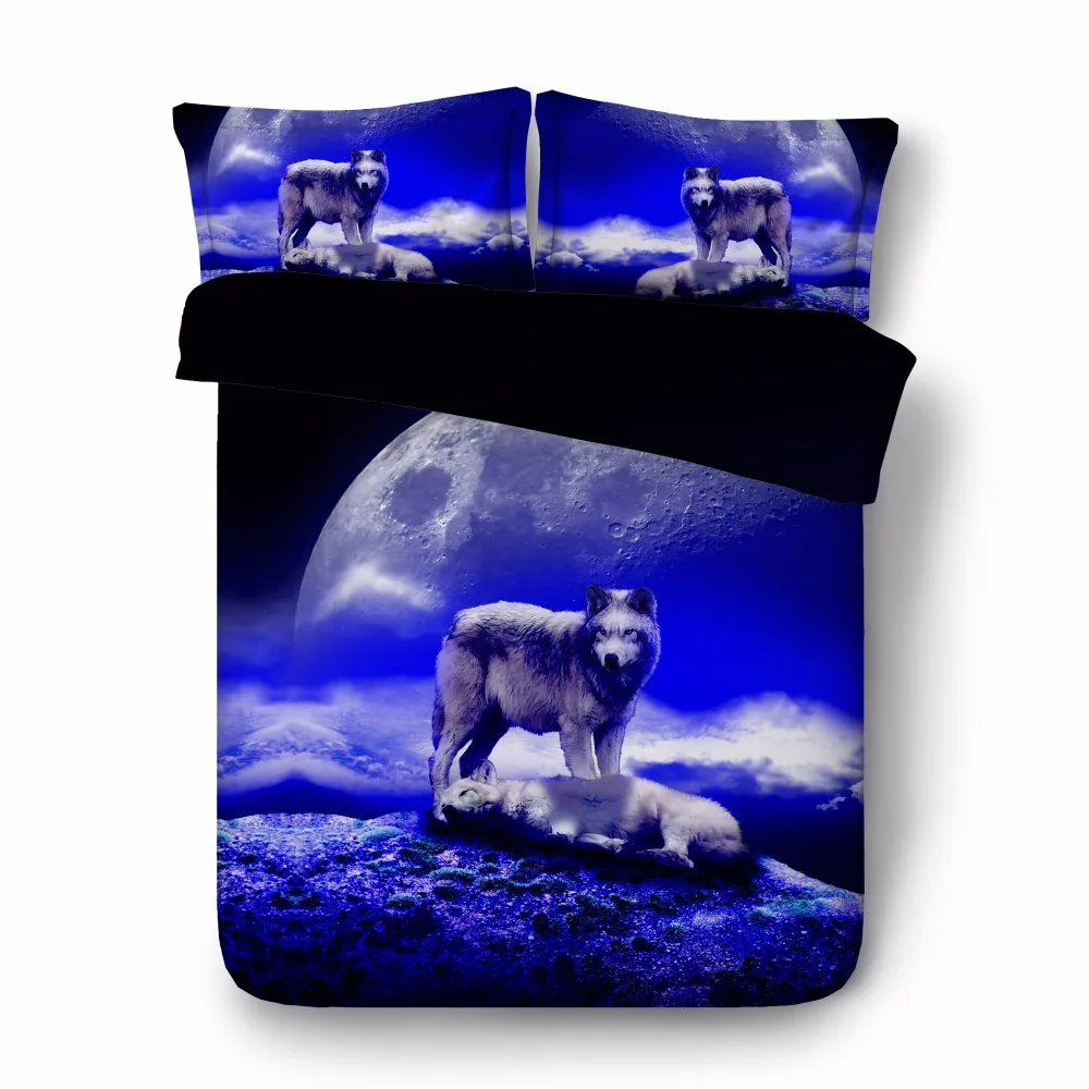 Free shipping 3d animal dinosaur tiger owl wolf lion bedding 1 duvet cover&amp2 pillow cases twin/full/queen/king/super king size | Дом и сад