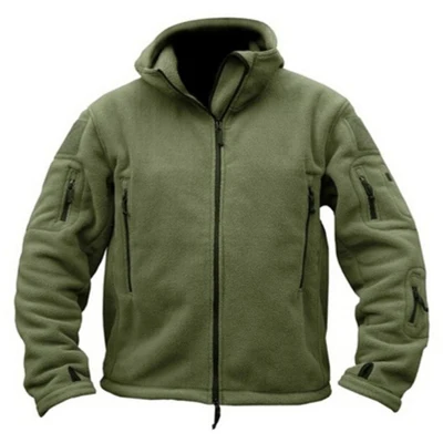 army green 1 Мужская Военная флисовая куртка, тактическое зимнее пальто армии США, тренчи, ветровка, полярная армейская одежда с карманами, мужское повседневное термо пальто - Цвет: army green 1