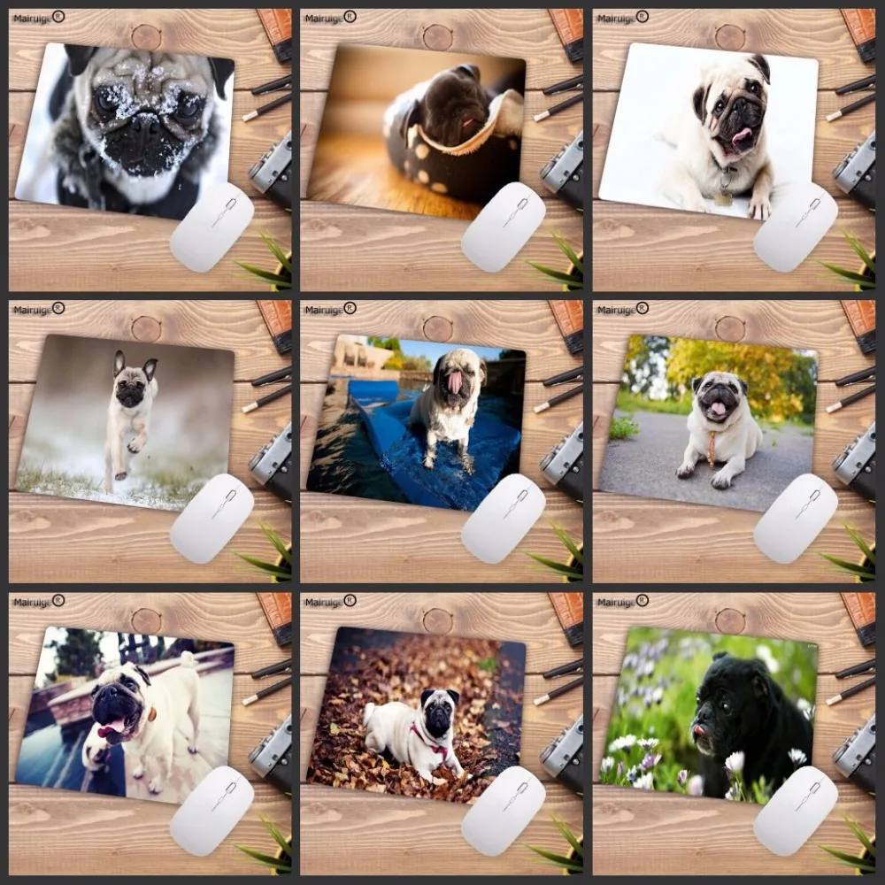 

Игровые скоростные коврики для собак Mairuige с забавными животными, мопсами, лучшая игра на заказ, резиновый коврик, 18*22 см, большие рекламные а...