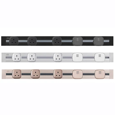 with 3 sockets 2 USB Фабрика алюминий сплав 100 см Stopcontact Британский разъем Электрический светодио дный свет USB Офис конференц зал - Тип: with 3 sockets 2 USB