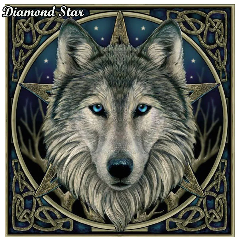 

Full Diamond Embroidery wolf Diamond Cross Stitch Crystal Square Diamond Sets Unfinished Decorative Diy Diamond Painting