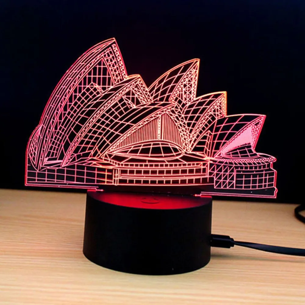 USB Touch Switch Table Desk Light 3D Acrylic LED Night Lamp Atmosphere for Home Office Best Gift | Лампы и освещение
