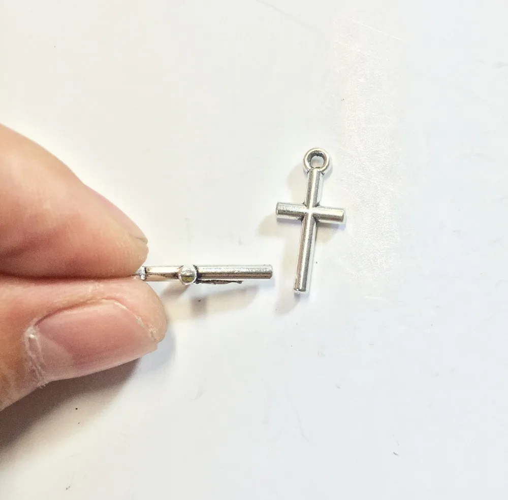 Eruifa 20 шт. 15*9 мм красивый крест монета Иисуса цинковый сплав DIY Подвески кулон