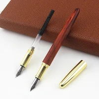 nature wood interchangeable nib fountain pen wood cap 0 5mm 1 0mm bent nib for office school supplies gift ink pen