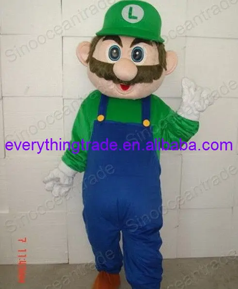 Комикс знаки милый луиджи взрослые ростовая кукла костюм необычные платье