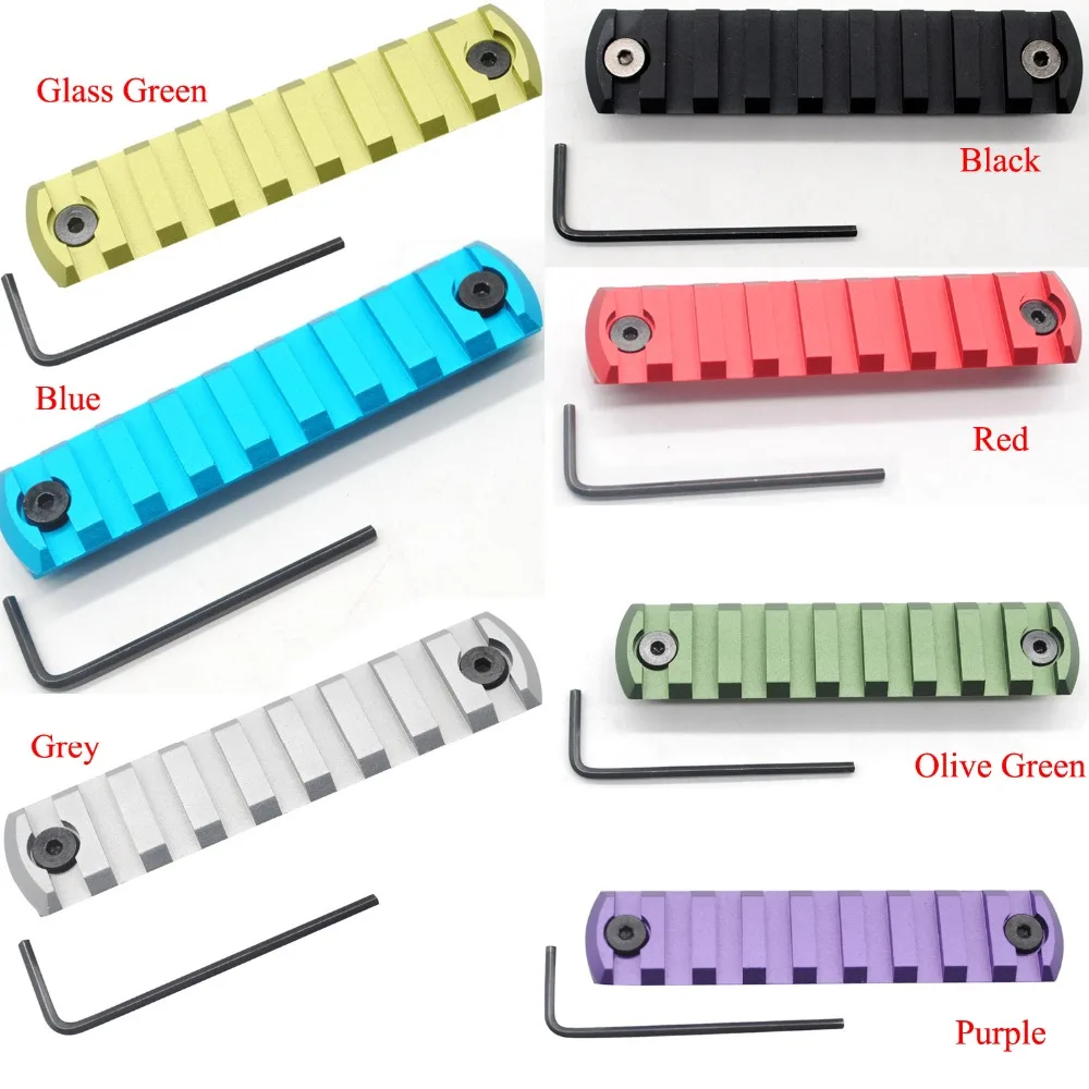 

TriRock 9 слотов/3,8 дюйма длиной Keymod Пикатинни Weaver рельсовые секции черный/красный/синий/серый/фиолетовый/травяно-зеленый/оливковый зеленый 7 цв...